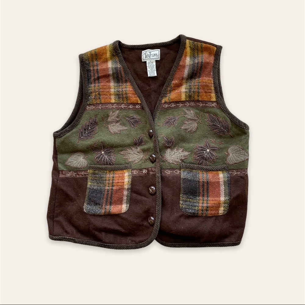 Vintage patchwork wool vest 🍂